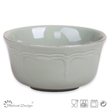 Antique Solid Grey Ceramic Bowl